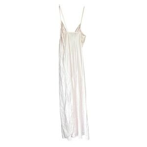 Vintage Unbranded pale pink long satin feminine romantic nightgown sz XS
